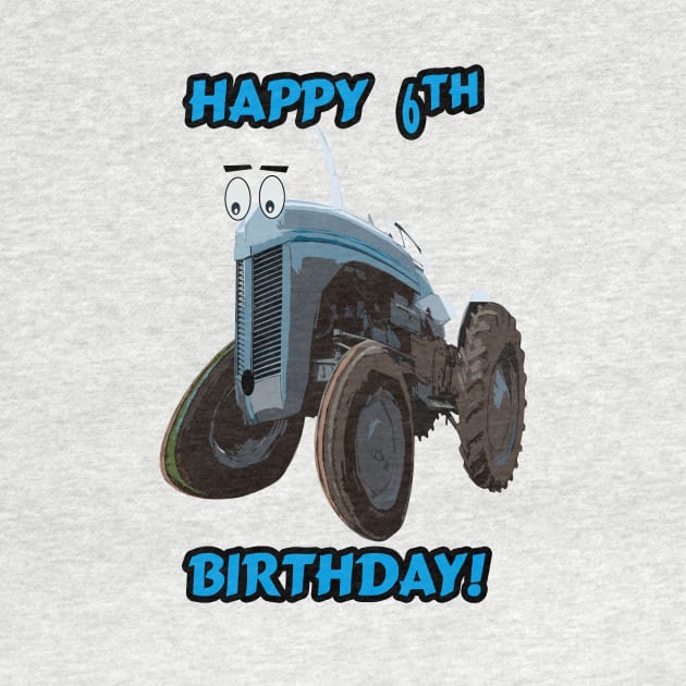 Happy 6th birthday tractor design by seadogprints